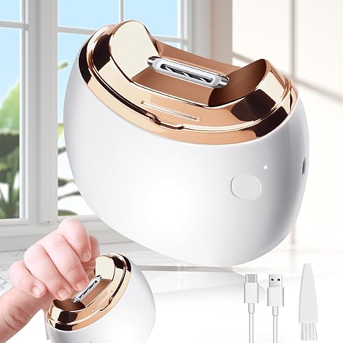 Cortaúñas eléctrico, cortaúñas automático, 2 velocidades ajustables, recargable por USB, seguro y automático para bebés, adecuado para bebés, niños,