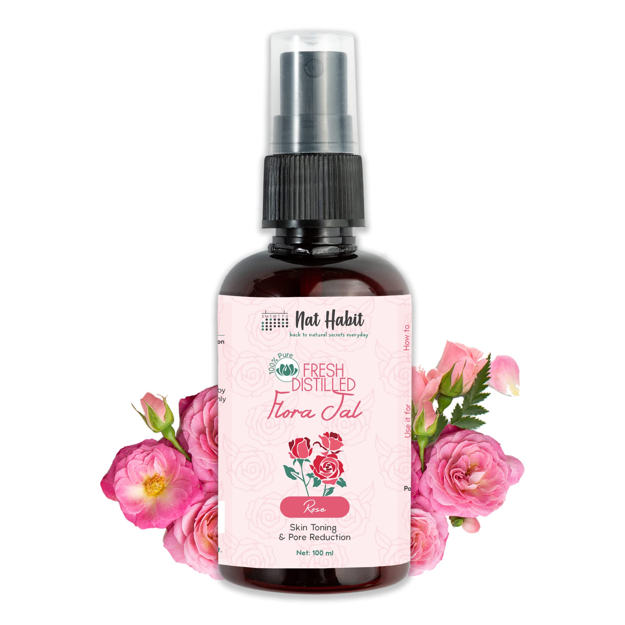 Buy Nat Habit 100 Pure Gulab Jal Rose Water Toner, FaceMist, Astringent & Face Spray