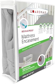 Guardmax Crib Mattress Protector Zippered, Bed Bug Mattress Cover