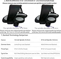 Vista 4 de YBEKI Pedales de bicicleta estática con correas para bicicleta giratoria y bicicleta estática de interior, garantía de 6 meses