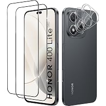 Screen Protector for Honor 400 Lite 5G, 2 Pack Tempered Glass with 2 Camera Protection, 9H Hardness Protective Glass Film HD Clear