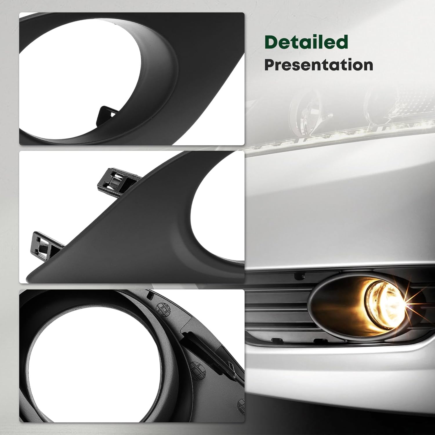 YHTAUTO Fog Light Bezel Fits Toyota Corolla LE Eco 2014 Front Bumper Fog Light Cover Trim Left Driver & Right Passenger Side