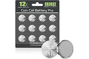 POWEROWL High Capacity CR2032 Battery 12 Pack