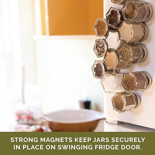Miniatura 4 de Gneiss Spice Kit básico  12 tarros magnéticos para especias rellenos de condimentos orgánicos (frascos grandes)..
