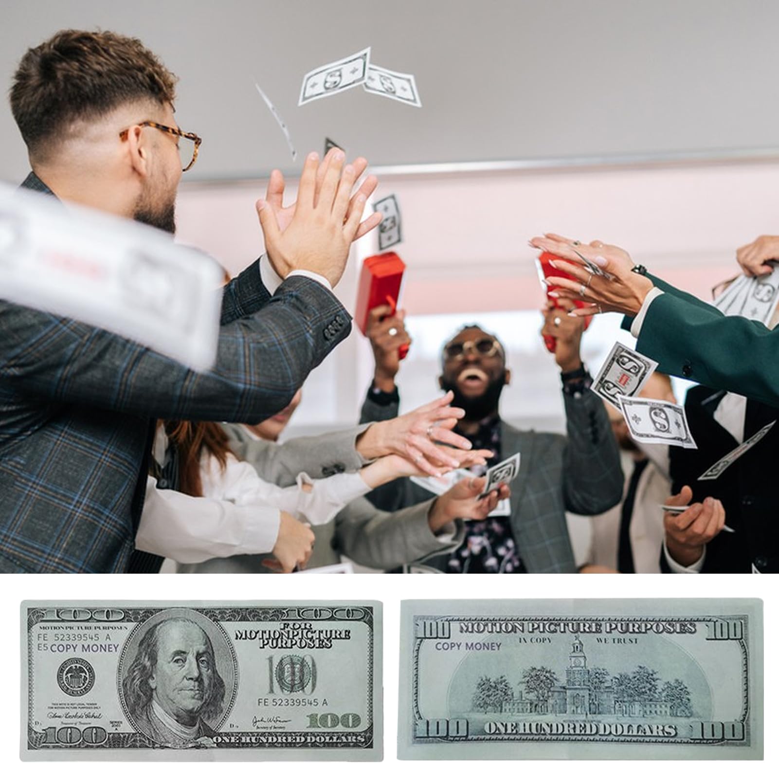 Apoyo dinero, montones de dinero falso, juguetes educativos para niños, facturas de 100 dólares para publicidad, accesorios de película, bromas, juegos de mesa para fiestas de cumpleaños, billetes de
