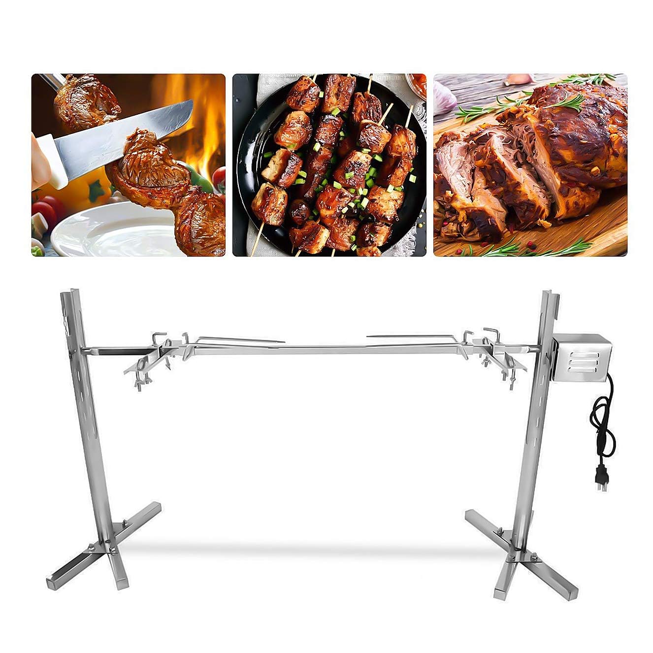 Girarrosto Griglia A Carbone Girarrosto Pollo Agnello Spinning Arrosto Macchina per Picnic All'aperto(Color:Style1)