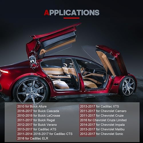 Miniatura 5 de CCIYU Actuador de bloqueo de pestillo de puerta trasera compatible con Chevrolet Impala 2014-2017, para Chevrolet Malibu 2013-2017, para Chevrolet