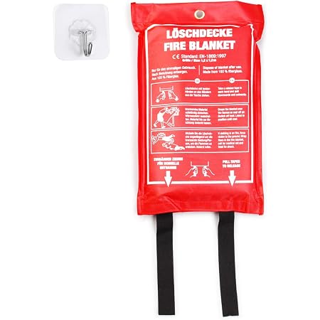 Namvo Coperta Ignifuga 1x1 M, In Fibra Di Vetro, Per Cucina E Campeggio, Spessore 0,5 Mm
