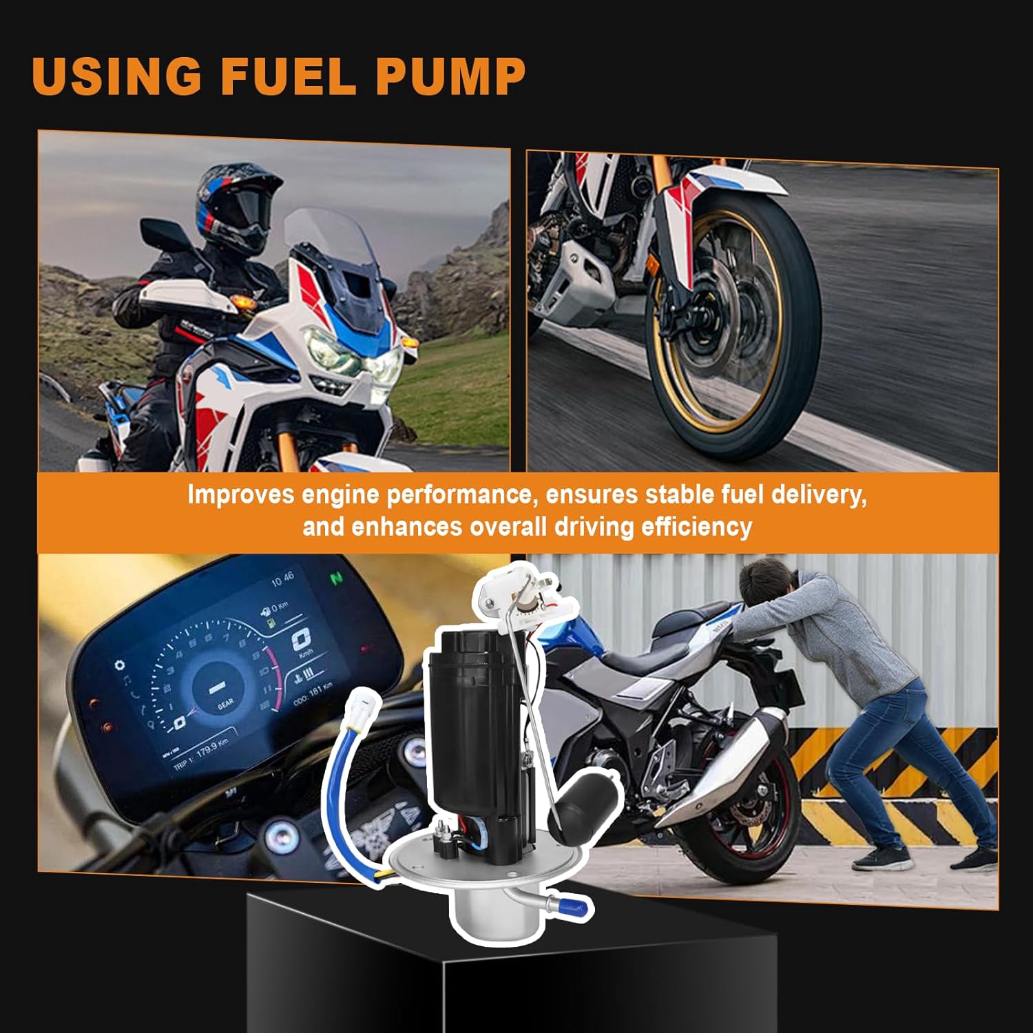 2006-2007 Fuel Pump Assembly Compatible for Suzuki GSXR600 GSXR750 2006-2007, Replaces 15100-01H00 - Image 5