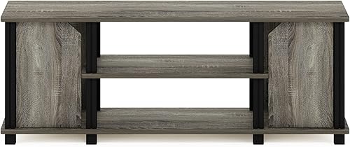 Miniatura 85 de Furinno - Soporte Brahms para TV de hasta 45 pulgadas con estantes y espacio de almacenamiento, color espresso / negro Espresso / negro,Roble