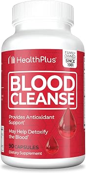 Health Plus Blood Cleanse - Dietary Supplement - Gluten Free, Natural Herbal ingredients 90 Capsules, 45 Servings