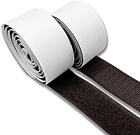 Vista 91 de Cinta de gancho y bucle de 1 pulgada de ancho, color gris oscuro, no adhesiva, 1 yarda de longitud, cinta de nailon gris, juego de sujetadores