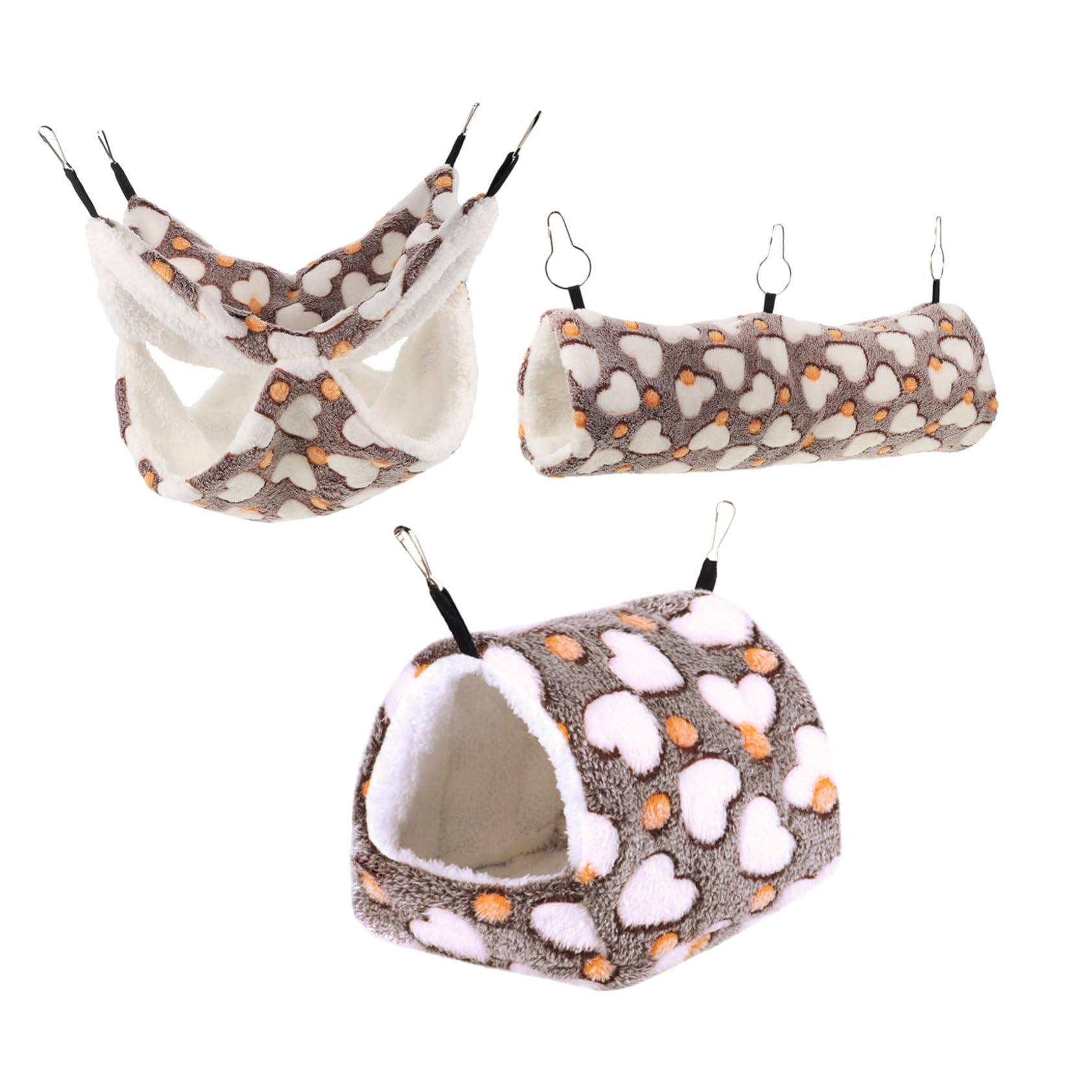 BESPORTBLE 3pezzi Nido Caldo Per Criceti Cucce Per Piccoli Animali Nascondiglio Per Criceti Capanna Calda Per Rifugio Decorativo Per Cincillà Amaca Per Topi Accessori Per Gabbie Per Furetti