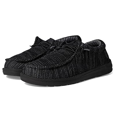 Hey Dude Kids Wally Stretch Sox (Little Kid/Big Kid) Boys Shoes Black