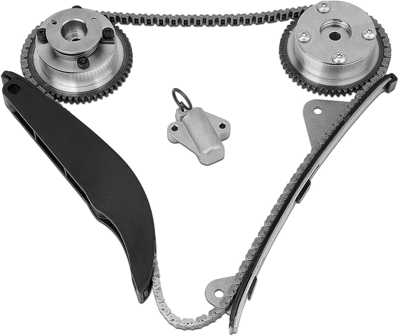 Kit de corrente de comando YEHERIT com engrenagens CVVT de admissão e escape, tensionador e guias – Conjunto