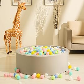 GOGOSO Ball Pit Balls for Toddlers Kids Plastic Balls for Ball-Pit Playpen Pool Baby Pastel BPA-Free Non Toxic Pastel Crush Proof Bal Mix Color 100pcs