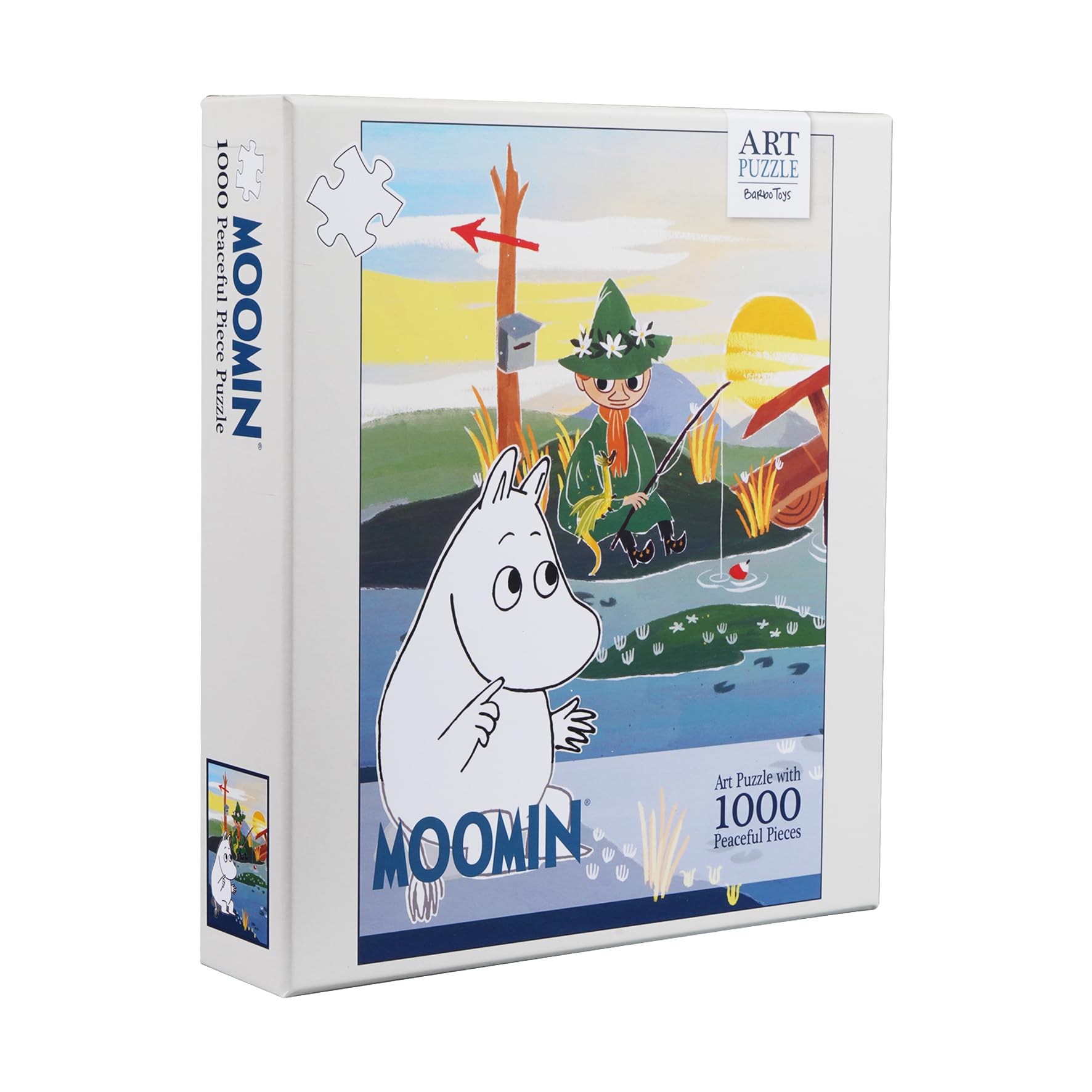 Barbo Toys Moomins Art Puzzle Bridge - 1000 Puzzle Pieces 70 cm x 50 cm - Puzzle for Adults with Illustrations of Sunset in Moomin Valley
