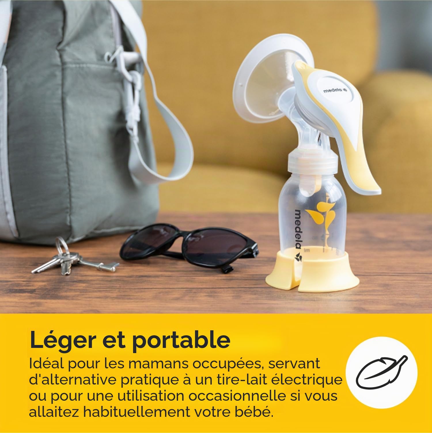 Harmony Flex Manual Breastpump, with 2-Phase Expression Technology, Compact, Lightweight & Ideal for Travelling