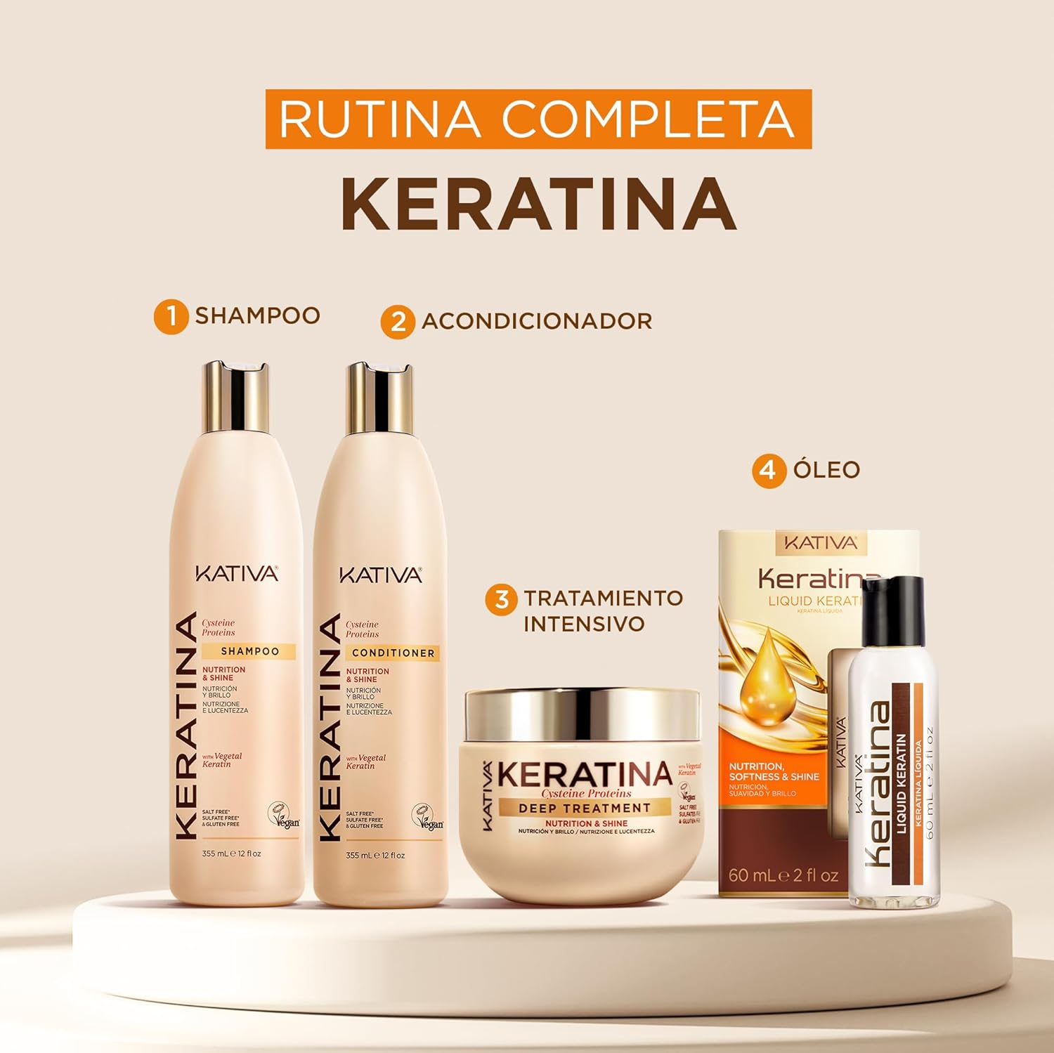 Kativa Keratina Líquida - Aceite de Keratina Hair Oil, 60 ml