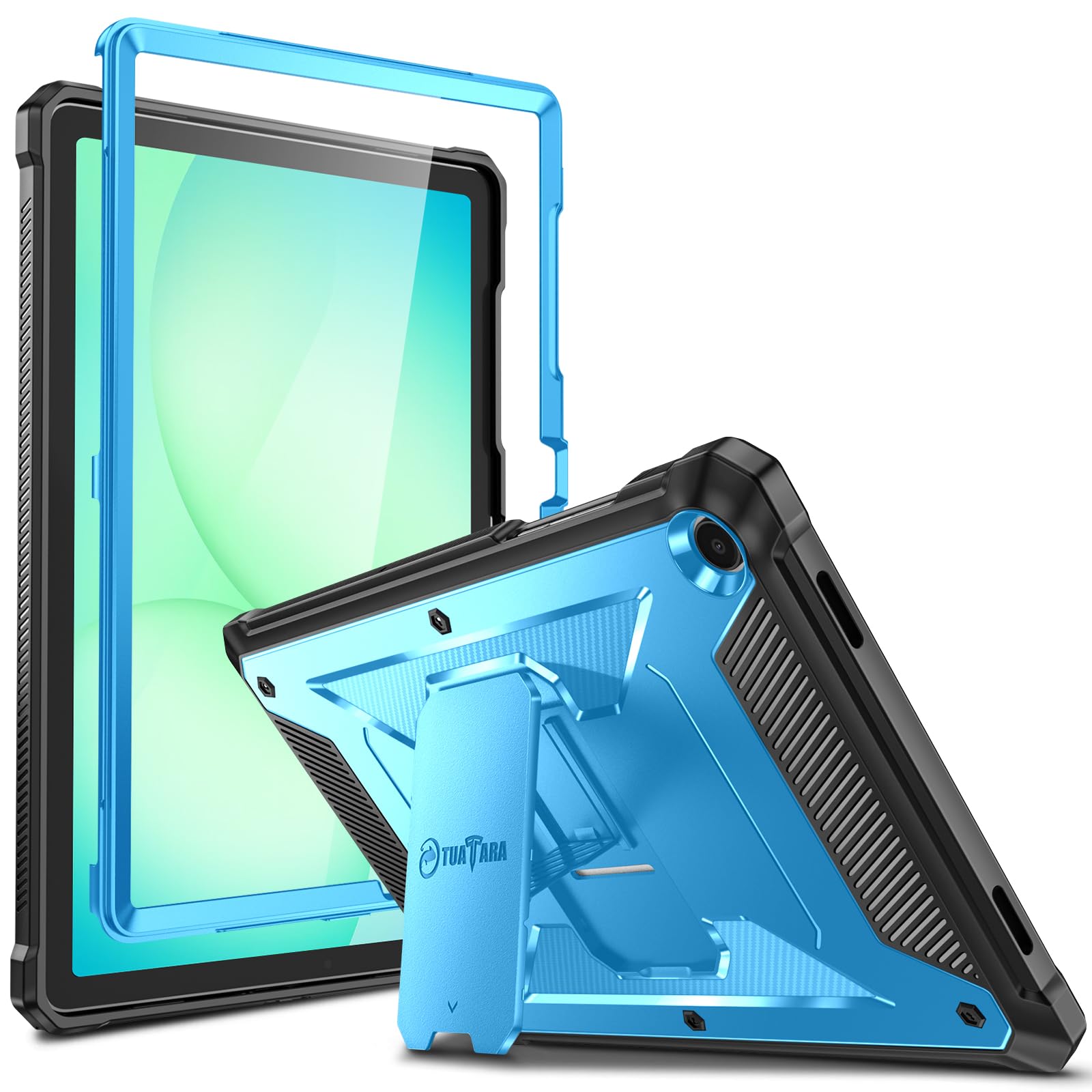 Fintie Shockproof Case for Samsung Galaxy Tab A11+ Plus 11 Inch 2025/ A9+ Plus 2023, Tuatara Rugged Unibody Hybrid Bumper Kickstand Cover Built-in