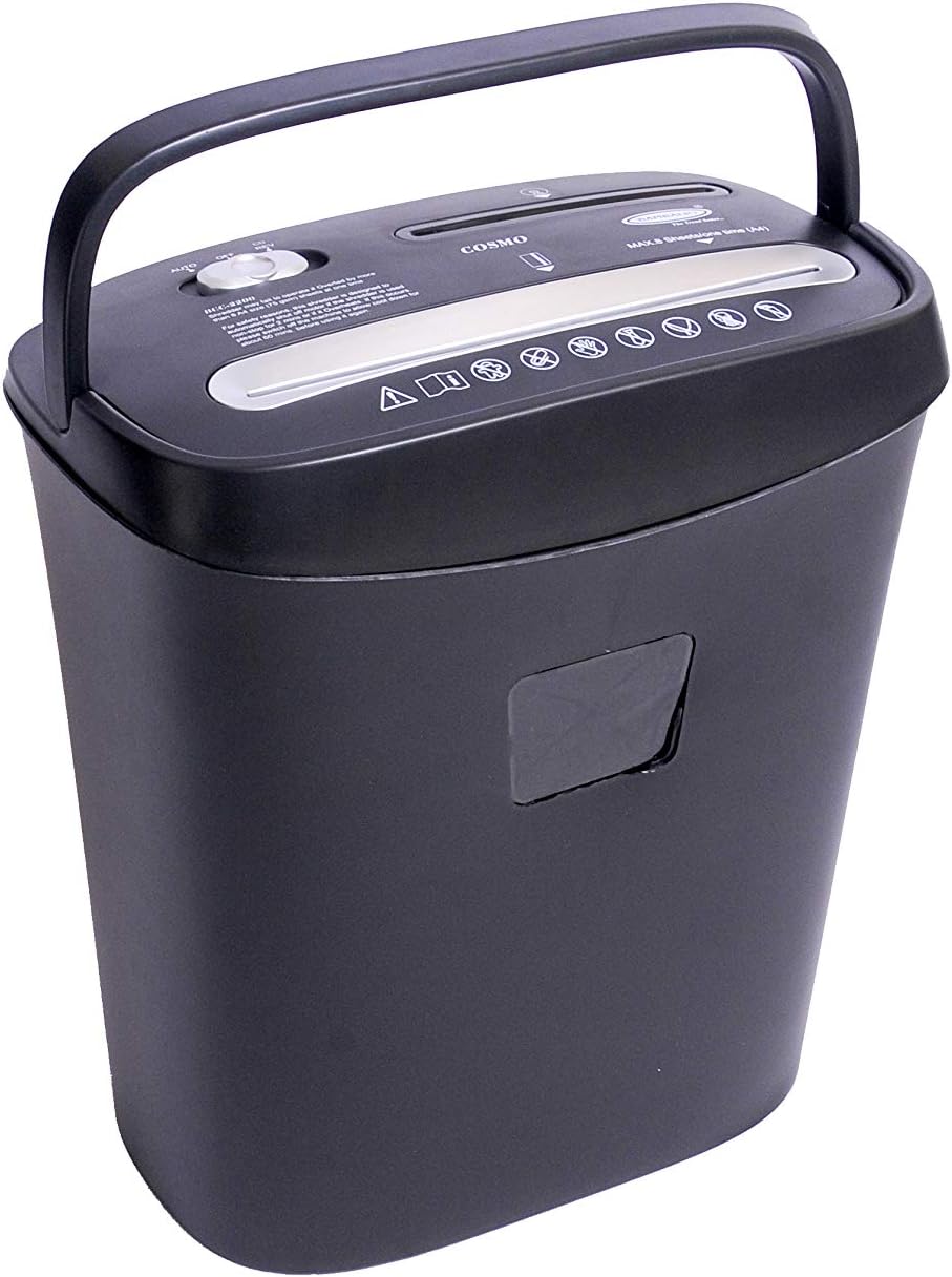 BCC-2200 Paper/CD/Credit Card Cross Cut Shredder with 8 Sheet Capacity and 15 L Bin