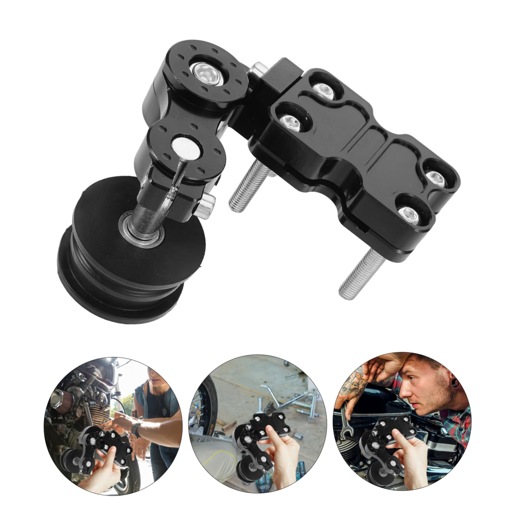 Tensor de Cadena para Motocicleta Negro de Aleación de Aluminio Cnc