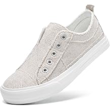 STQ Slip On Shoes Women Casual Canvas Sneakers