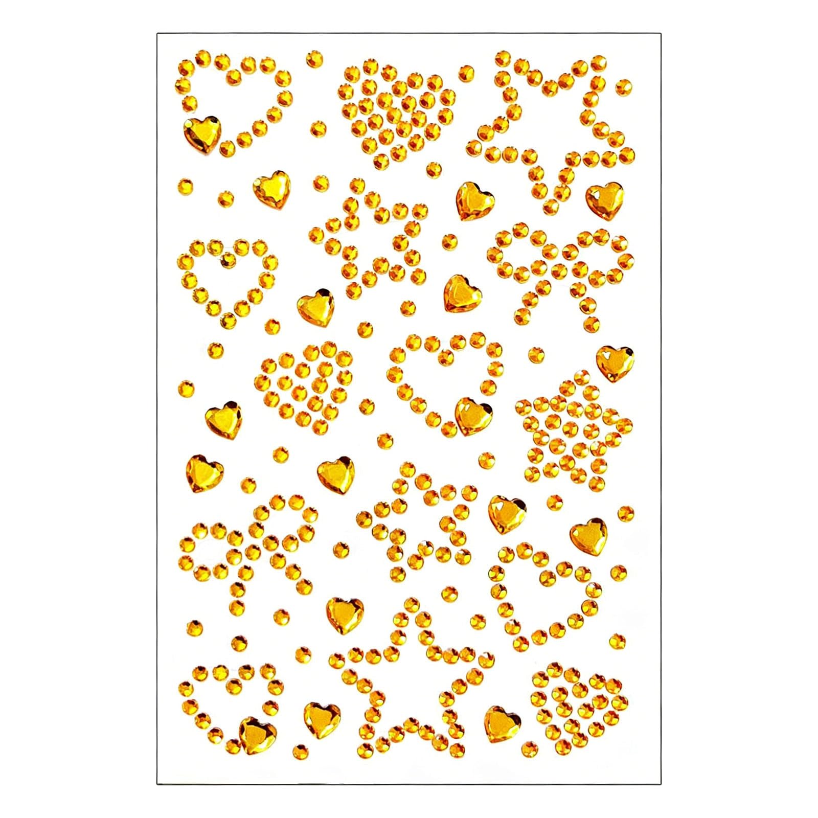 BWANGIAO 1 Sheet Rhinestones for Crafts, Selves Adhesive Rhinestones Jewels Stick on Gemming Face Craft Supplies