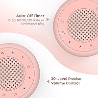 Vista 5 de Buffbee Sound Machine & Alarm Clock 2-in-1-0-100% Display Dimmer, Under Light, Sleep Timer, Precise 30-Level Volume Control White Noise Machine