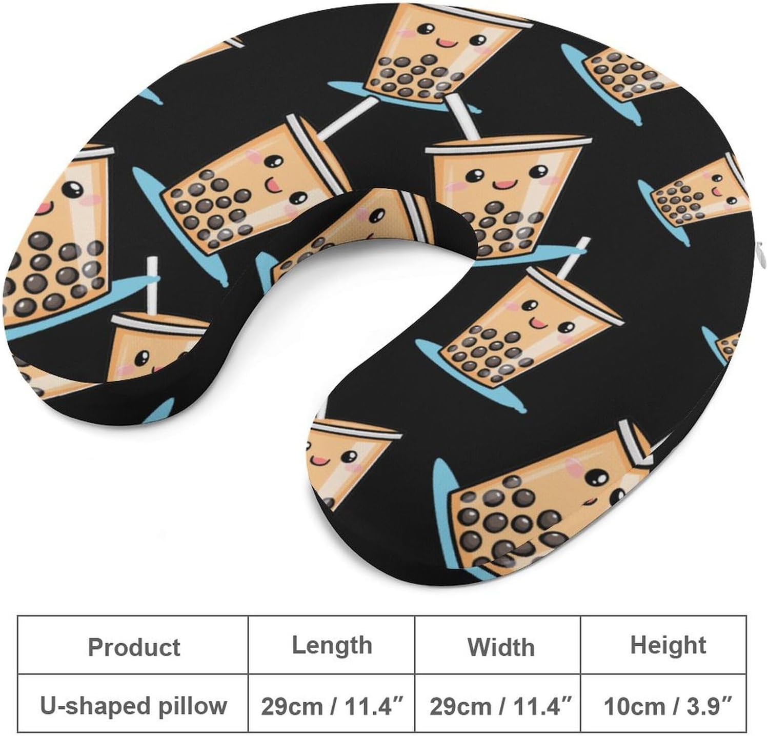 Bubble Milk Tea Memory Foam Pillows U Shaped Travel Neck Pillow