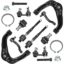 Front Upper Control Arms w/Ball Joint for Nissan Frontier 2005-2019, Pathfinder 05-12, for Nissan Xterra 2005-2015 Sway Bars + Tie Rods End Suspension Kit 10PCS K621245 K621246 K80647 K80470 K80471