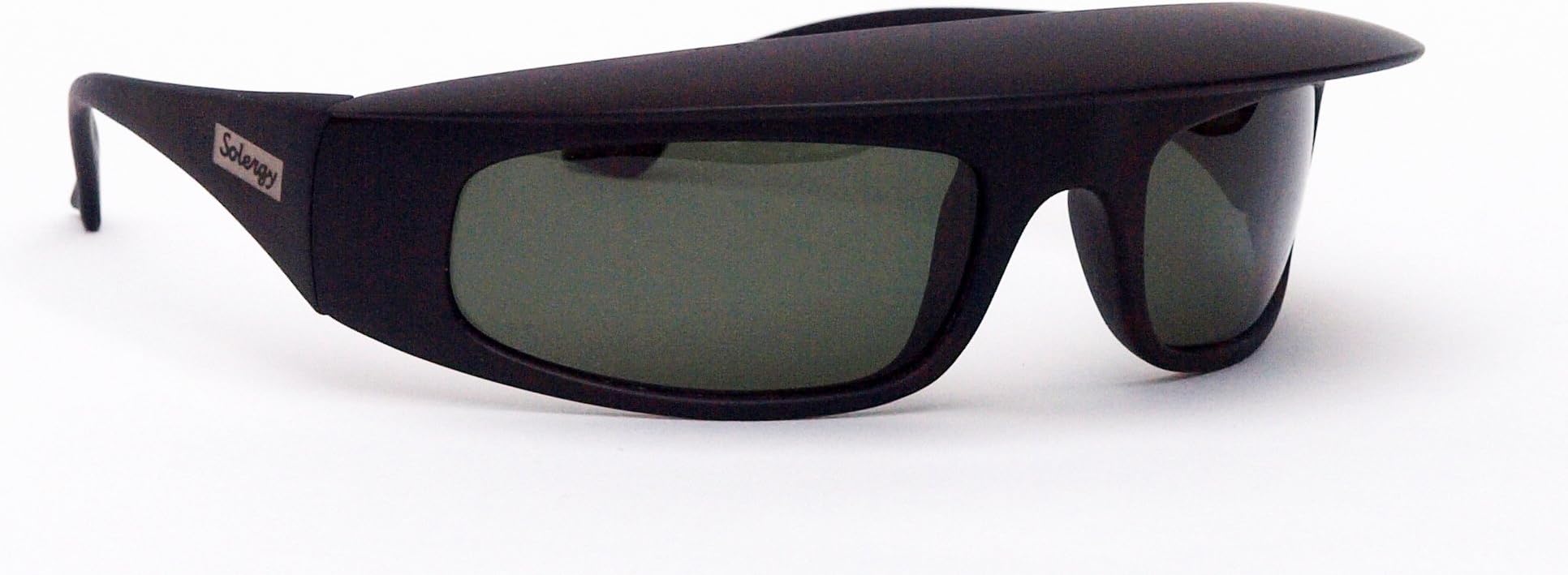 Solergy Visor Glare Blocking Wrap Around Polarized Sunglasses, 100% UVA/UVB Protection for Sports and Every Day use. Cushioned case, XL Cleaning Cloth & Sport Band Included