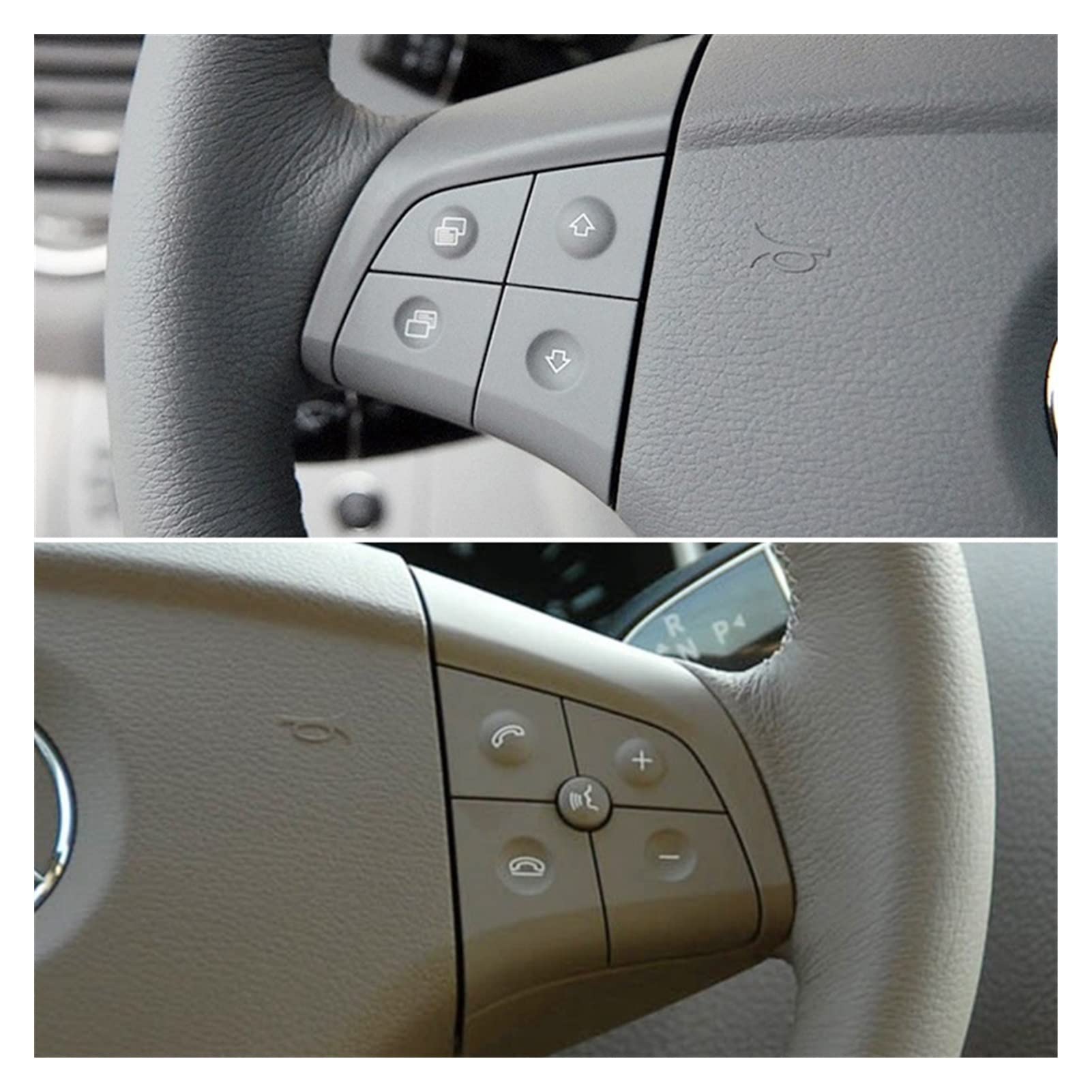 Auto Stuurbediening Knoppen Voor Mercedes Voor Benz W164 W245 W251 ML GL B R Klasse Schakelaar Vervanging (Color : Bruin, Maat : 5 keys