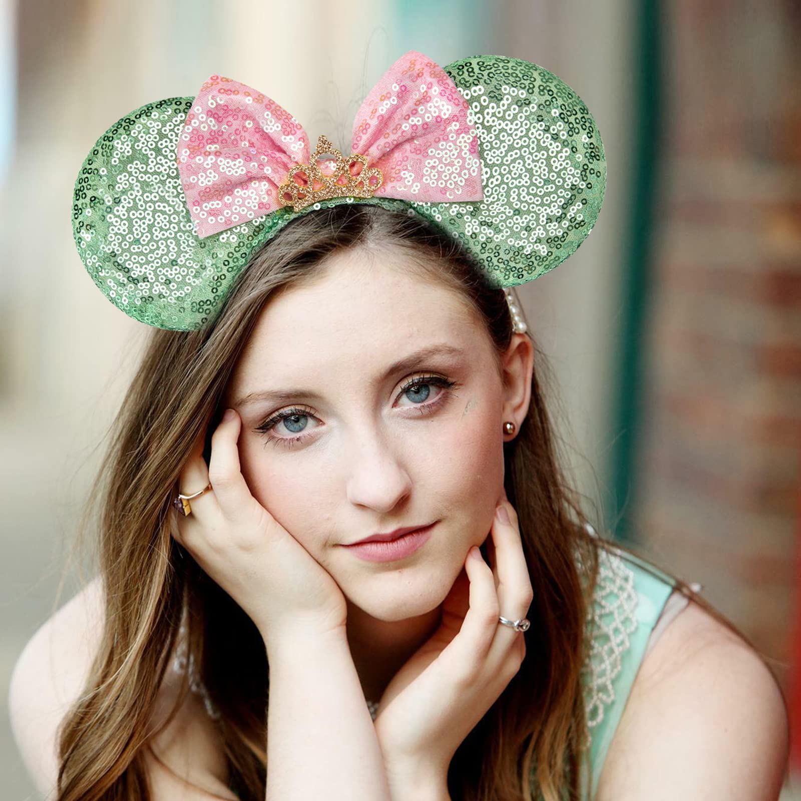 Assorted Sequin & Themed Mouse Ear Headbands - Colorful Collection ?Sequin Gem Ears! ? Here main image 4
