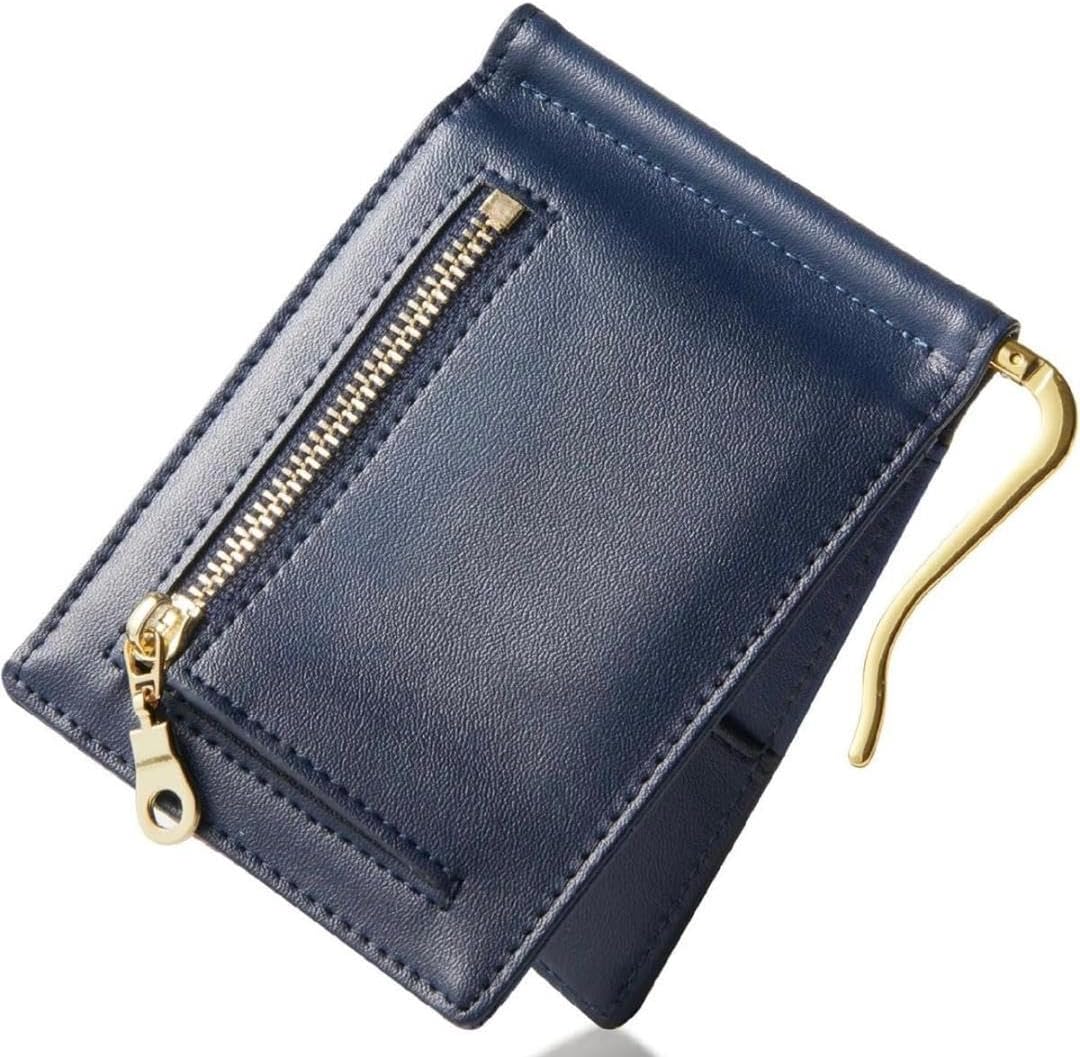 Roffal マネークリップ レザータイプ オールネイビー