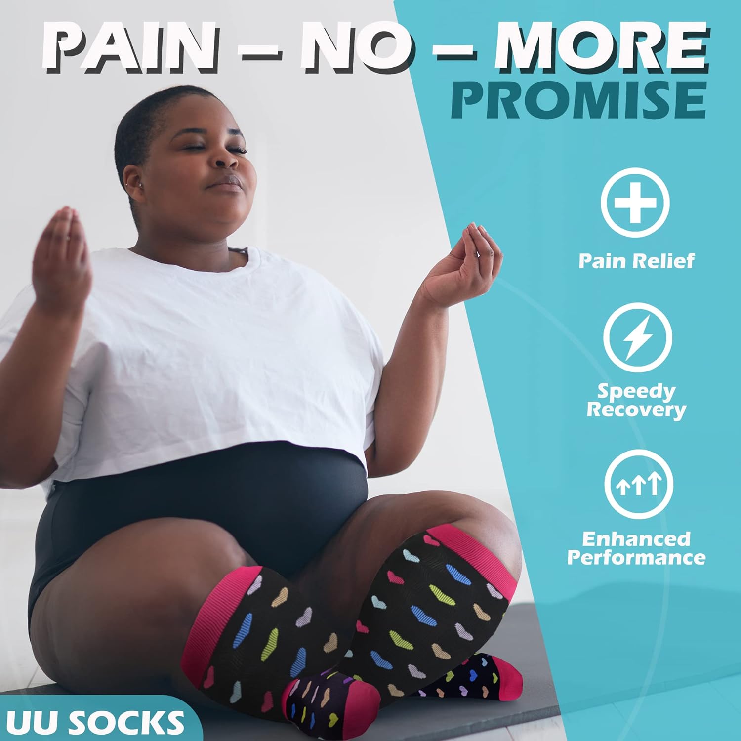Opopark 3 Pairs Compression Socks for Women & Men Medical Circulation 20-30  mmhg Flight Socks Knee High Compression Stockings for Athletic Nurse  Running Travel S/M Multicolour | Buy Now with Express International Medical Compression Socks for Women and Men 3 Pairs 20-30 mmHg Kne
