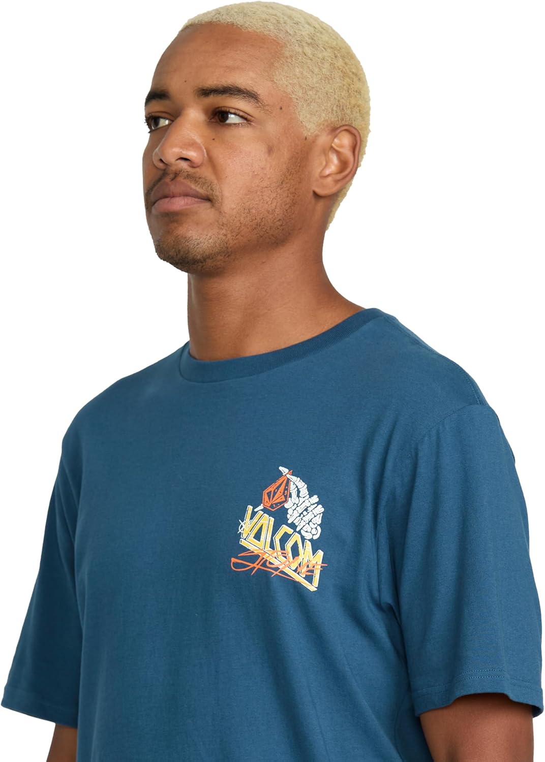Volcom Men's Logo Short Sleeve T-Shirt – Soft Cotton Crewneck Basic Graphic Tee