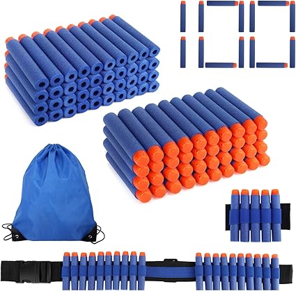 Amazon Com Zooawa Refill Foam Darts 100 Pcs 7 2 1 2cm Compatible For Nerf N Strike Elite Series Modulus Rebelle Zombie Strike Etc Universal Darts Bullets Ammo Pack Game Accessories Blue Toys Games