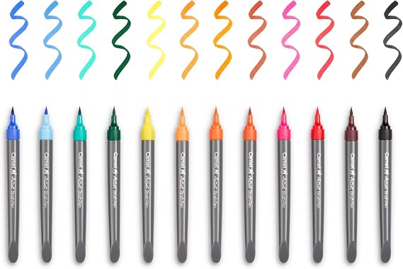 Camlin Artist Brush Pen Set - Pack of 12 (White)