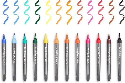 Camlin Artist Brush Pen Set - Pack of 12 (White)