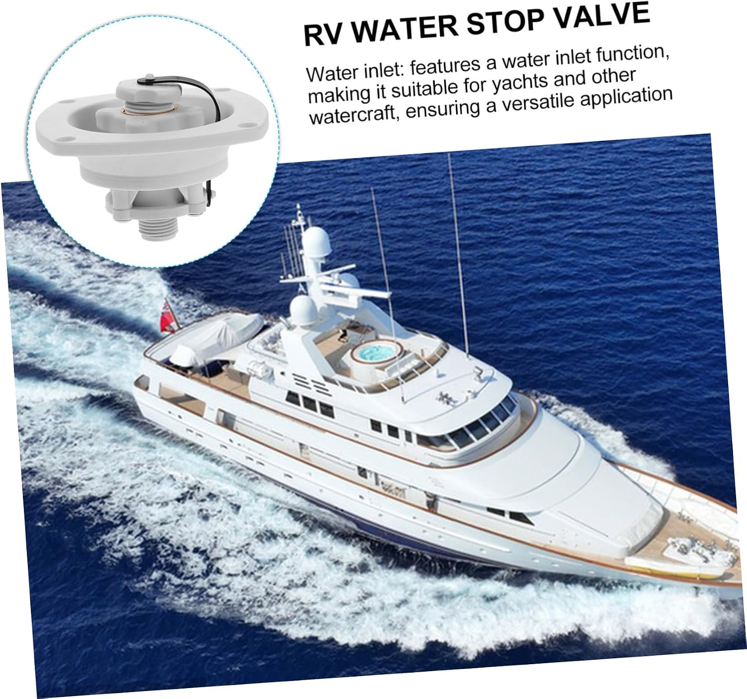 Rv Water Inlet Adapter with Rotating Cap Essential Rv Accessory for Easy Water Filling Versatile Inlet Valve for Multiple Applications and Upgrades