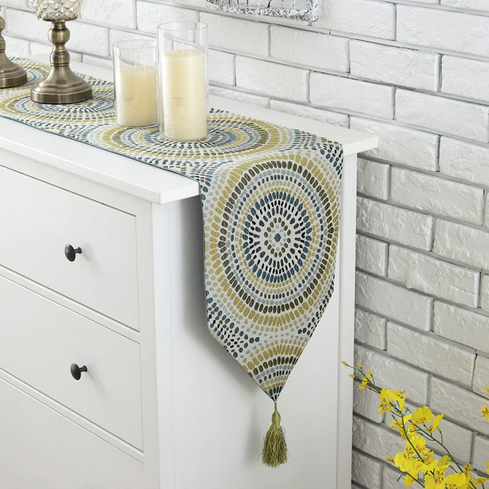 Runner da tavolo, decorazione moderna per matrimoni, vacanze, feste, 33 x 160 cm, perfetto per cucina, sala da pranzo, casa, letto e coda bandiera decorazione