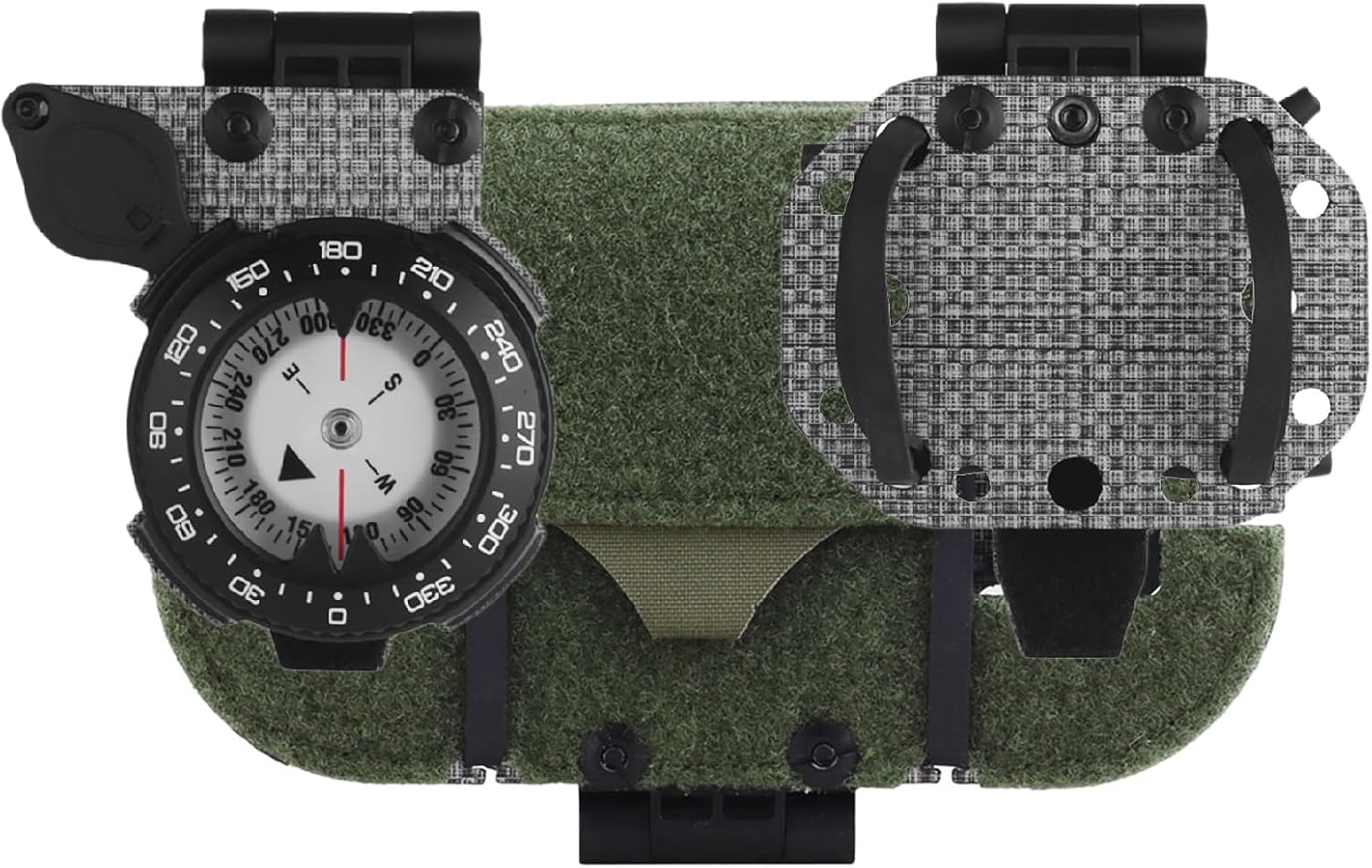 Compass GPS Attachment Plate and Tactical Vest Chest Phone Mount, Lightweight Laser Cut Fiberboard for Hiking Survival
