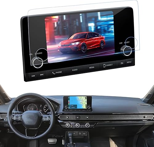 LANTU para Civic Protector de pantalla de vidrio templado Anti-reflejo Centro Control Radio GPS Pantalla Táctil Láminas 7 ''