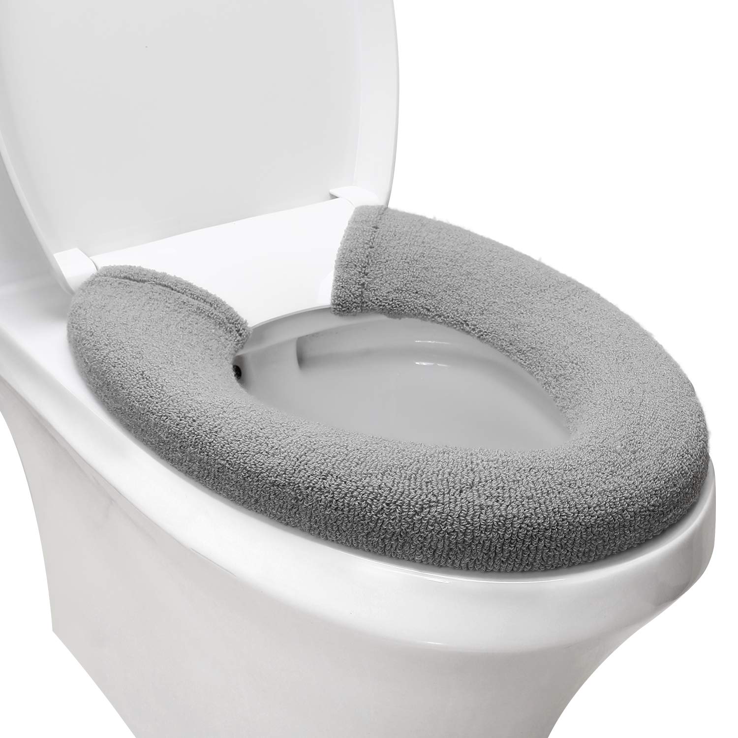 Legigo 5 Coprisedili WC Imbottiti E Morbidi – Grigio Zucca – Universali, Elastici, Lavabili – Addio Sedile Freddo!