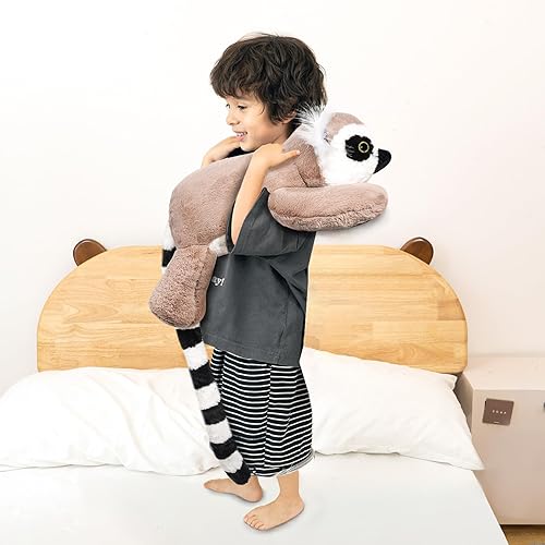 Miniatura 223 de Niuniu Daddy - Peluche con peso de perezoso para la ansiedad, almohada grande de 20 pulgadas para niños y adultos, juguete tierno como regalo