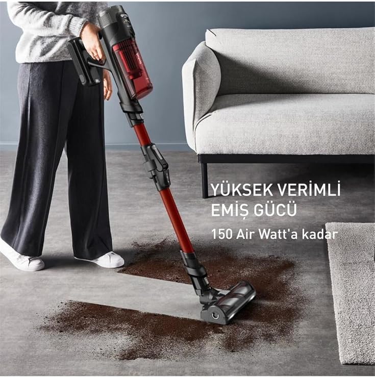 Tefal TY9A73WO X-Force Flex 13.60 Animal Care Kablosuz Şarjlı Dikey Süpürge - 150 Air Watt