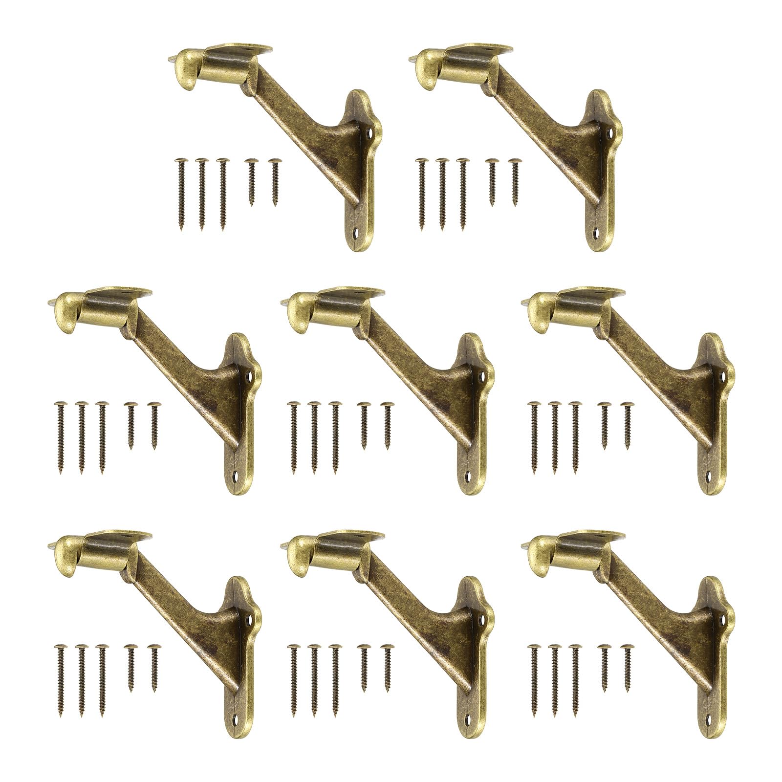 Supports de main courante en bronze lot de 8 de 7,6 cm robustes pour rampe d'escalier intérieure