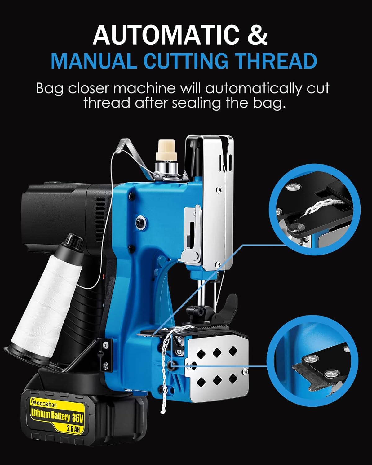 Automatic and Manual Thread Cutting Feature