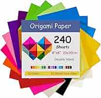 200 Fogli Carta Origami 20x20 Cm - Doppia Faccia, 20 Colori, Per Artigianato E Scuola - Foto 10